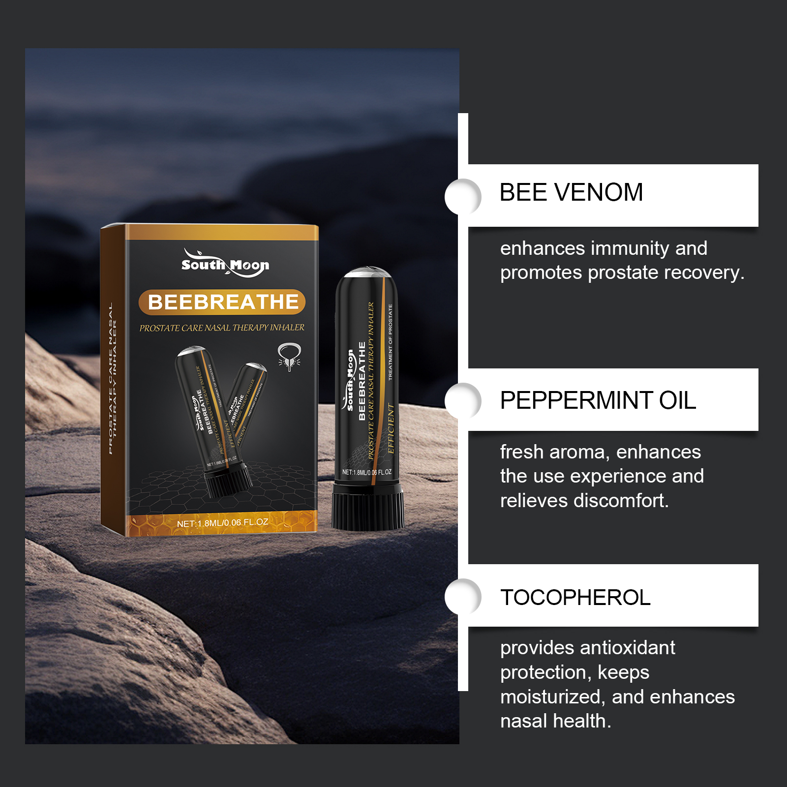 Male Body Care Inhaler Ease Discomfort Boost Vitality Gentle Care For Men Daily Maintenance