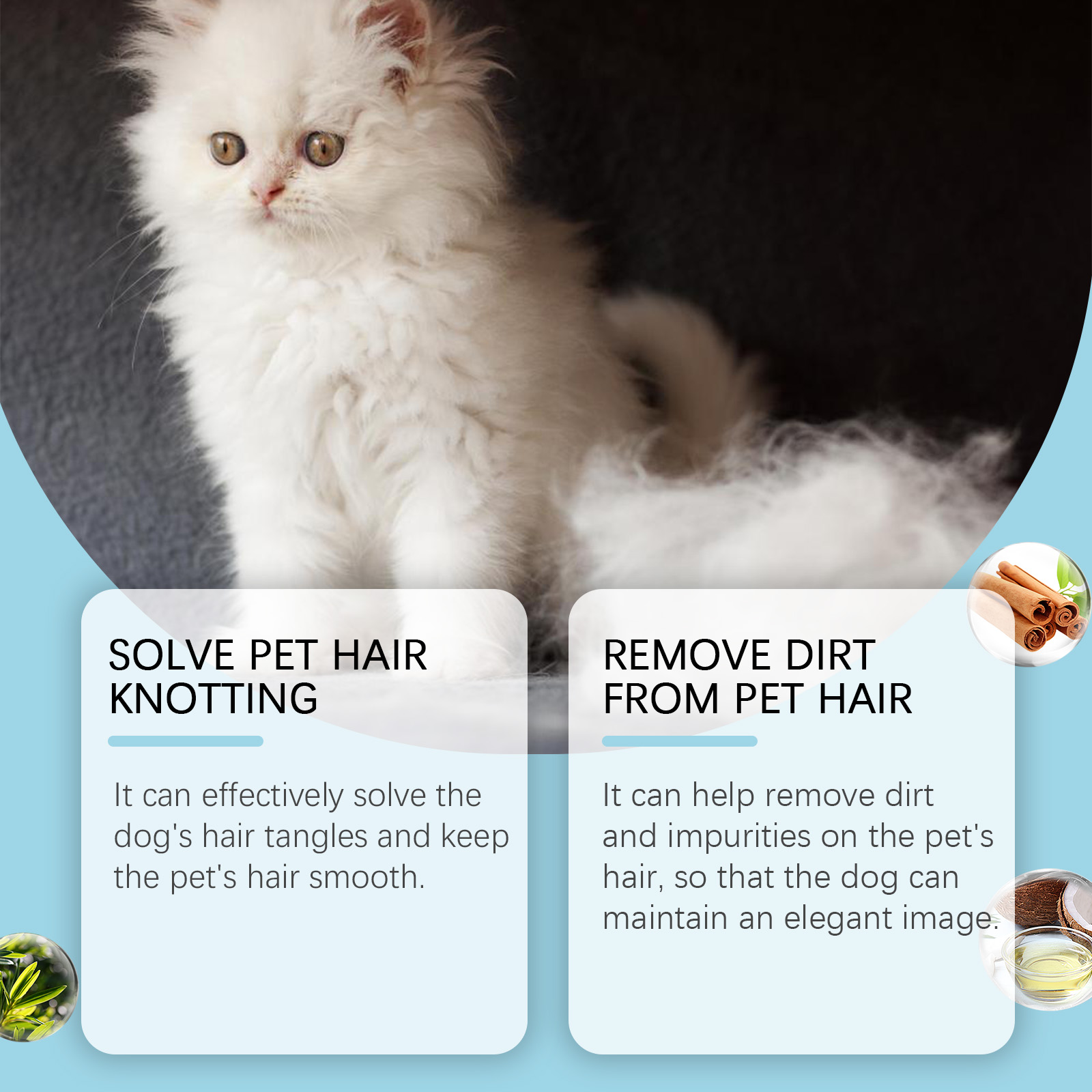 Dog Detangling Spray For Pets Matted Hair Smoothing Cleaning Grooming Daily Care