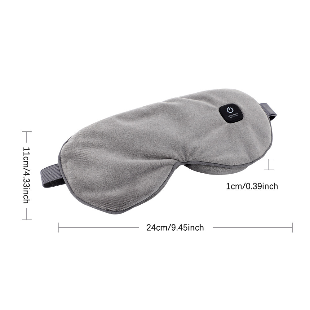 (Black) Heated Eye Mask for Dry Eyes Cordless Warm Eye Compress Sleeping Mask Light Blocking Washable Eye Heating Pad for Travel Office Home