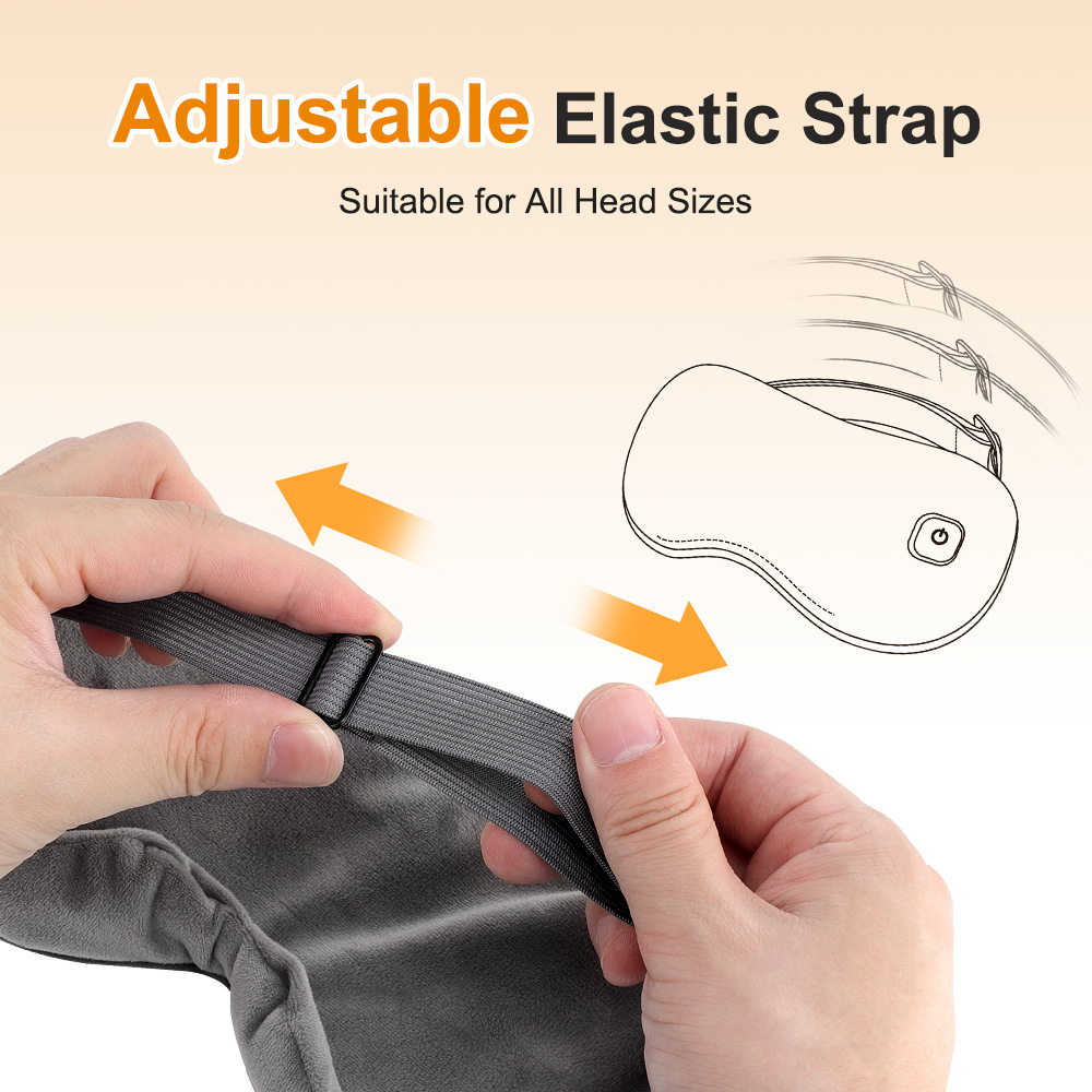 (Black) Heated Eye Mask for Dry Eyes Cordless Warm Eye Compress Sleeping Mask Light Blocking Washable Eye Heating Pad for Travel Office Home