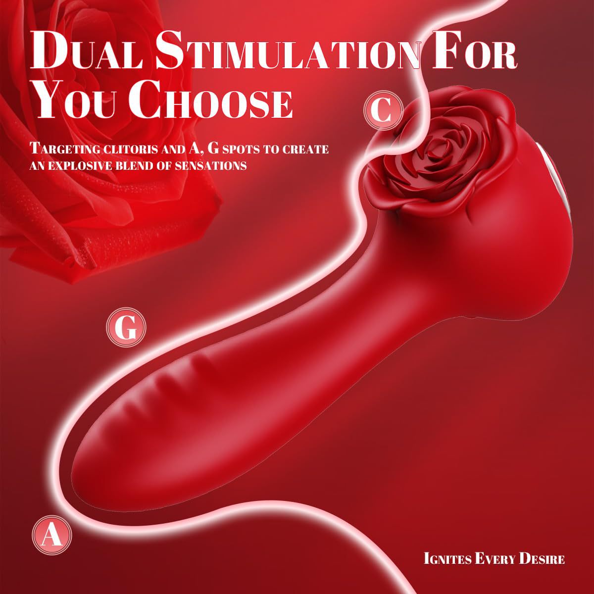 Vibrator Massagers Insertable Dildo Small Rotating Bead Wand Adult Sex Toy 3 In 1 Rose Vibrating Wand Clitoral Stimulator Sex Toys for Women