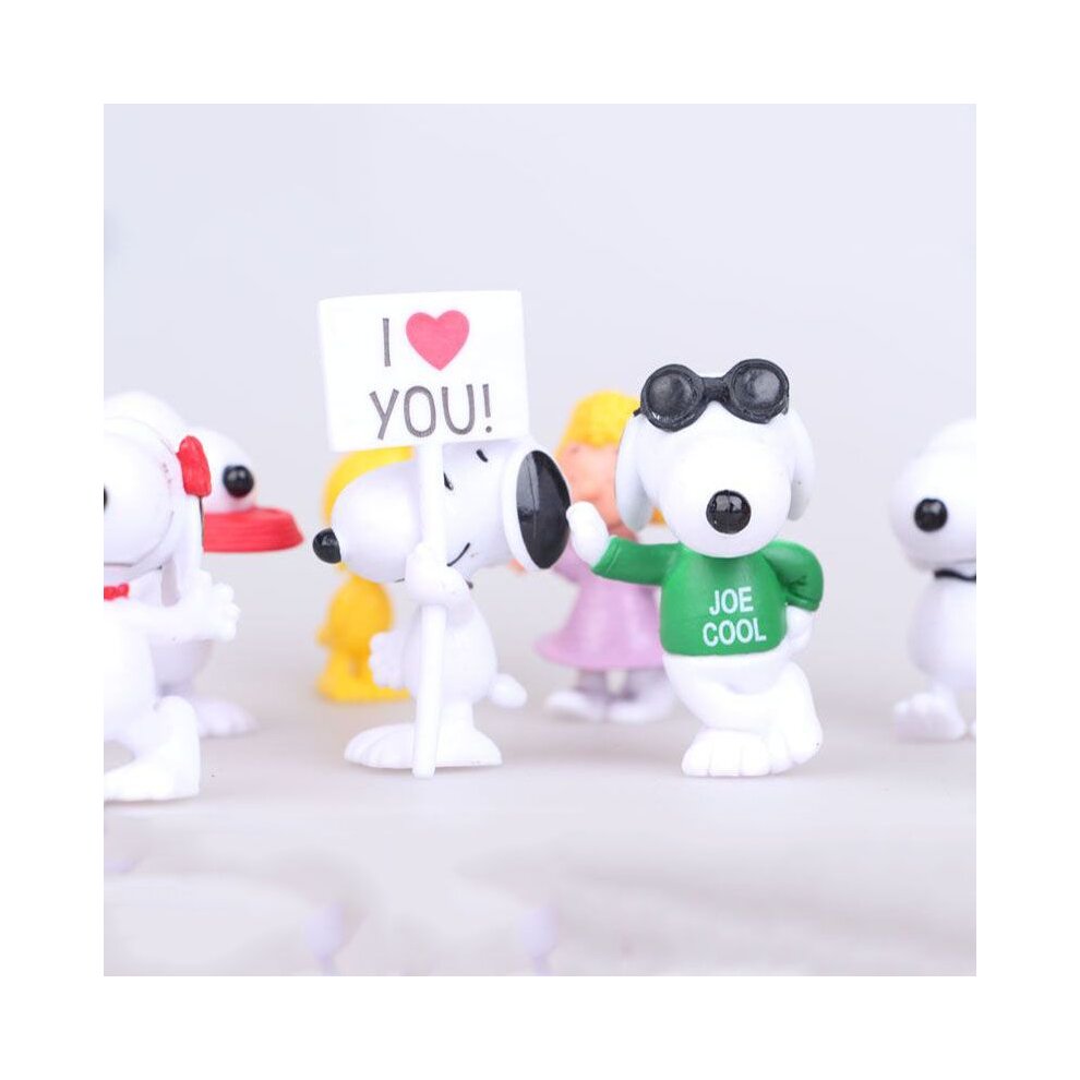 12pcs Charlie Brown Snoopy Figure Toy Play set