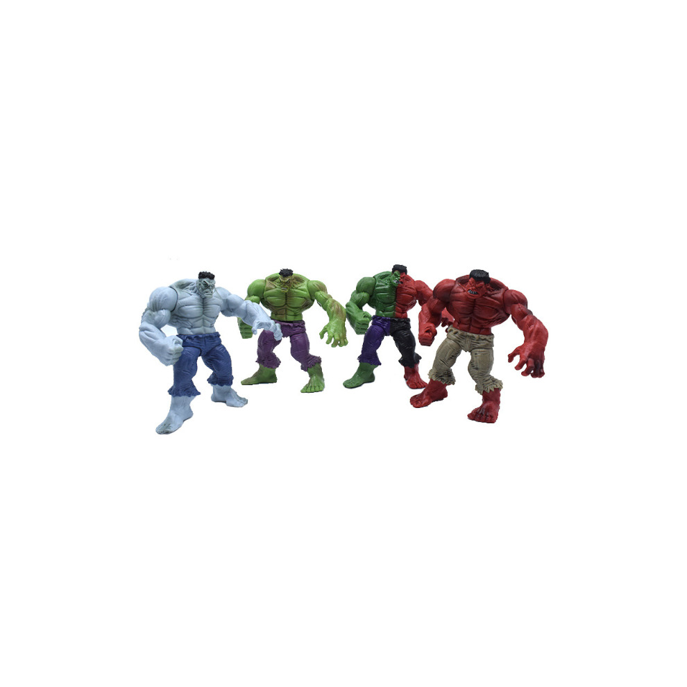 4 pcs The Incredible Avengers Hulk Green Red Action Figure Toys