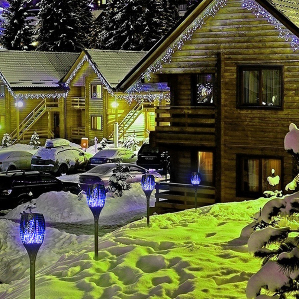 (1 Pack) 7 Color Solar Led garden Flame Torch Light