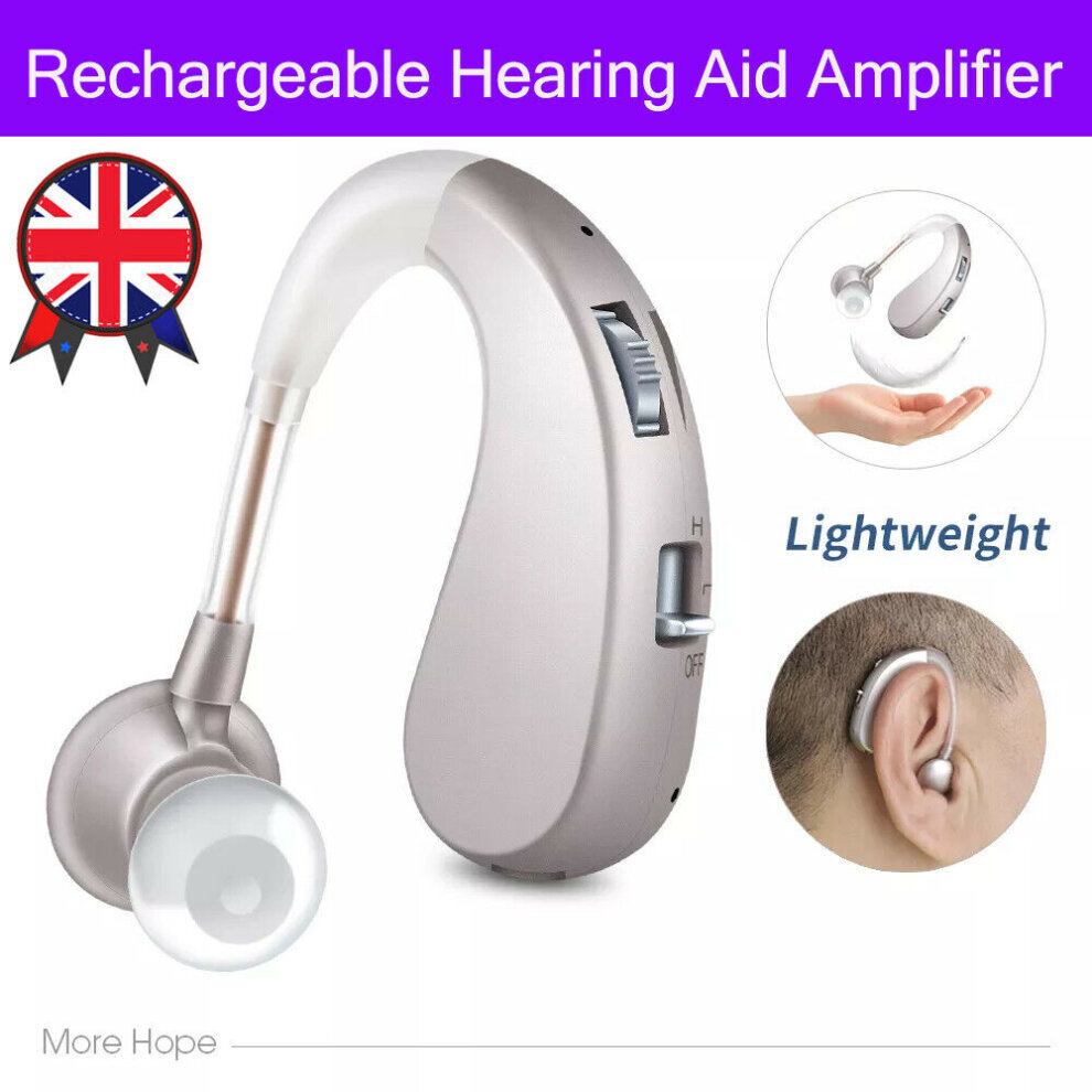 Rechargeable Digital BTE Hearing Aid Adjustable Voice Amplifier