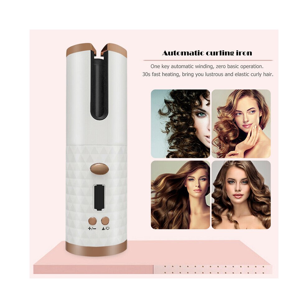 (Black) Automatic Cordless Curling Tongs