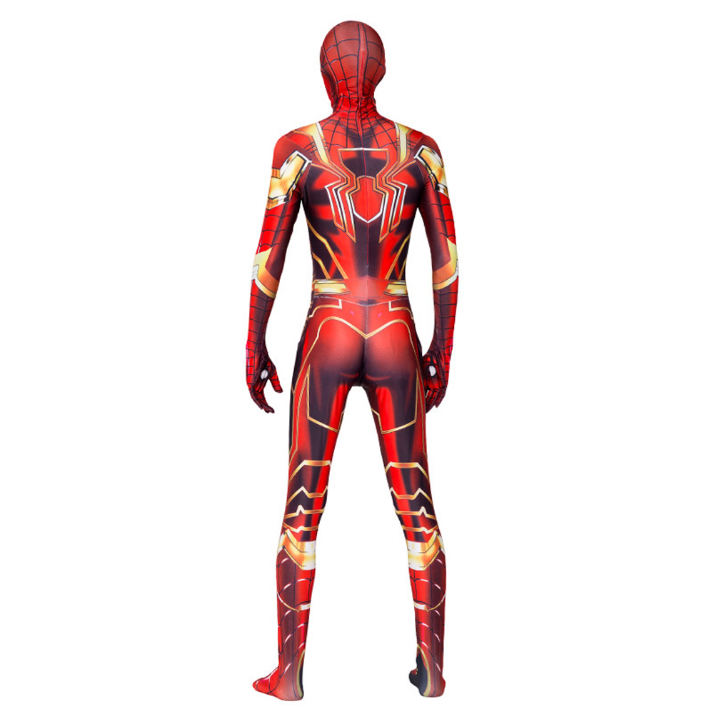 (170 (161~170cm)) Spiderman Cosplay Costume Peter Parker Zentai Suit Superhero Fancy Dress Unisex Kids Adults Role Play Jumpsuit for Masquerade Party Halloween Carnival