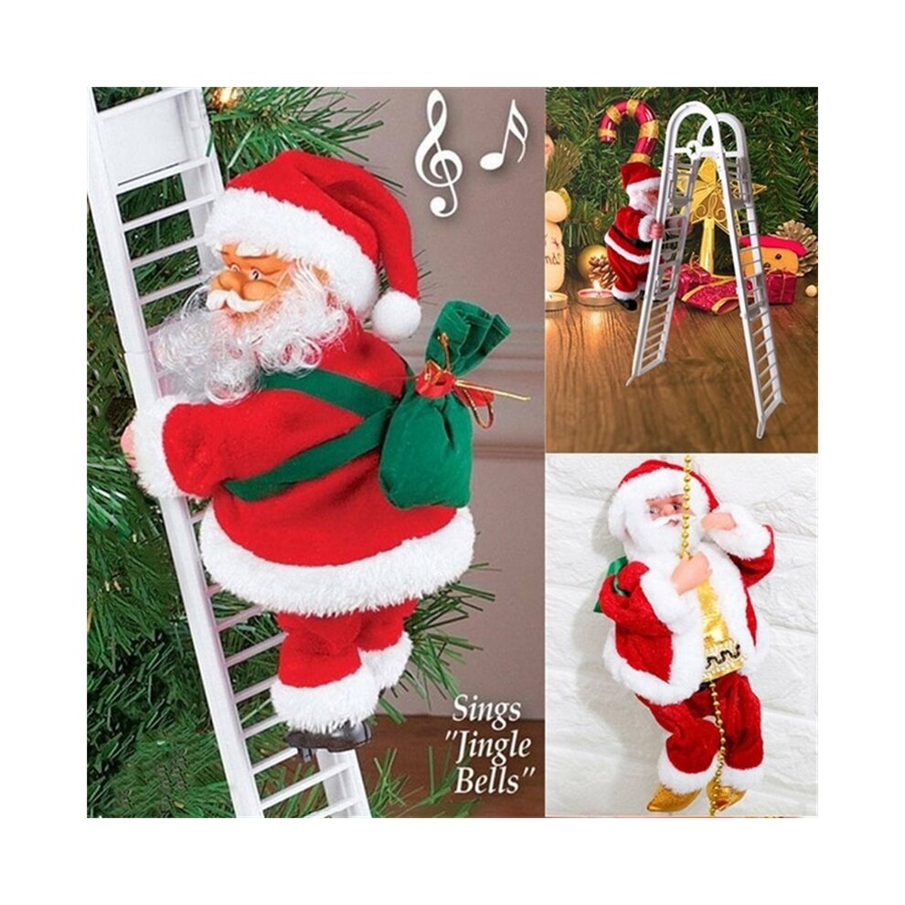 (Type 5) Santa Claus Climbing Ladder Christmas Tree Decor