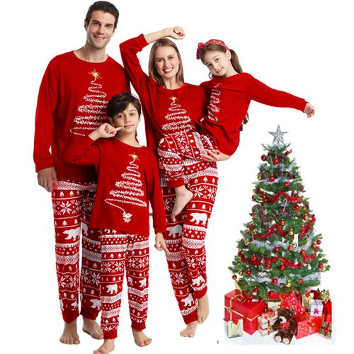 Christmas Family Matching Pajamas Adults Kids Family Outfit Top and Pants 2PCS Xmas Sleepwear Baby Jumpsuit Dog Clothes Matching Outfits Pajamas Sets Merry Christmas Homewear