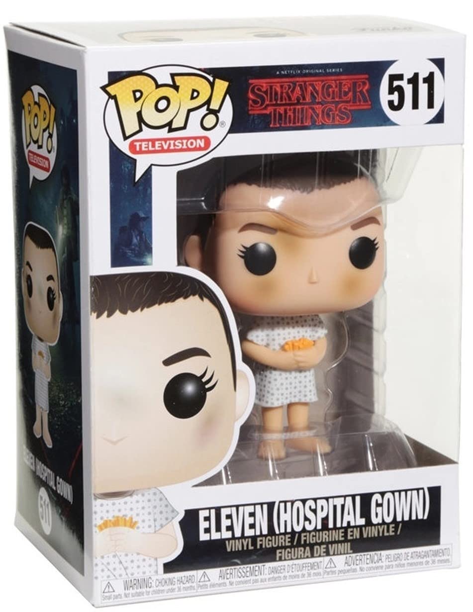 Funko POP Stranger Things Eleven in Hospital Gown Pop Action Figure Toys Rare Desktop Decoration Vinyl Figures Television Character Model Collection Toy Gifts for Kids