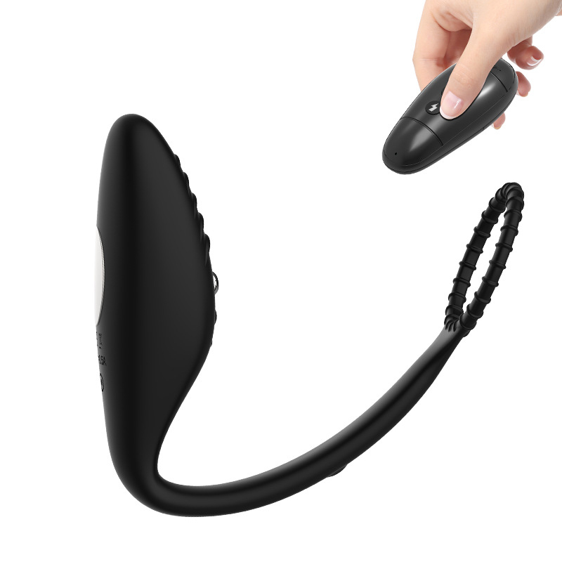Wearable Vibrators Sex Toys for Men Vibrating Pennis Massager with Cock Ring P-spot Stimulator Rechargeable Waterproof Remote Control Black