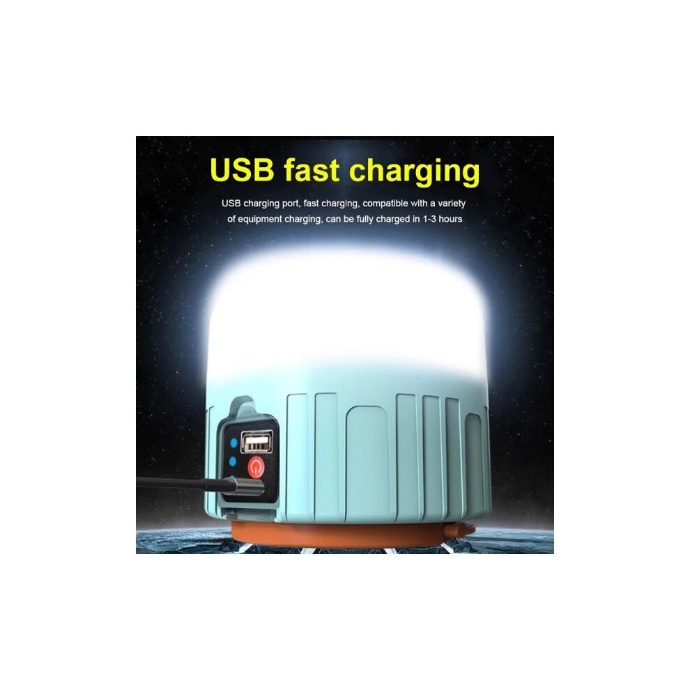 300W USB Rechargeable Remote Control Lantern Solar LED Bulb Camping Light Tent Lights