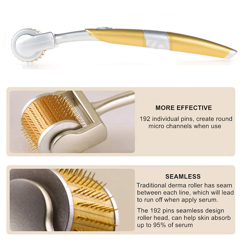 (0.2mm) Microneedle GTS 192 Derma Roller Hair and Scalp Roller  Facial Skin CareTool for Dormant Scalp Follicles Stimulates Healthy Hair Growth Suitable for Men and Women