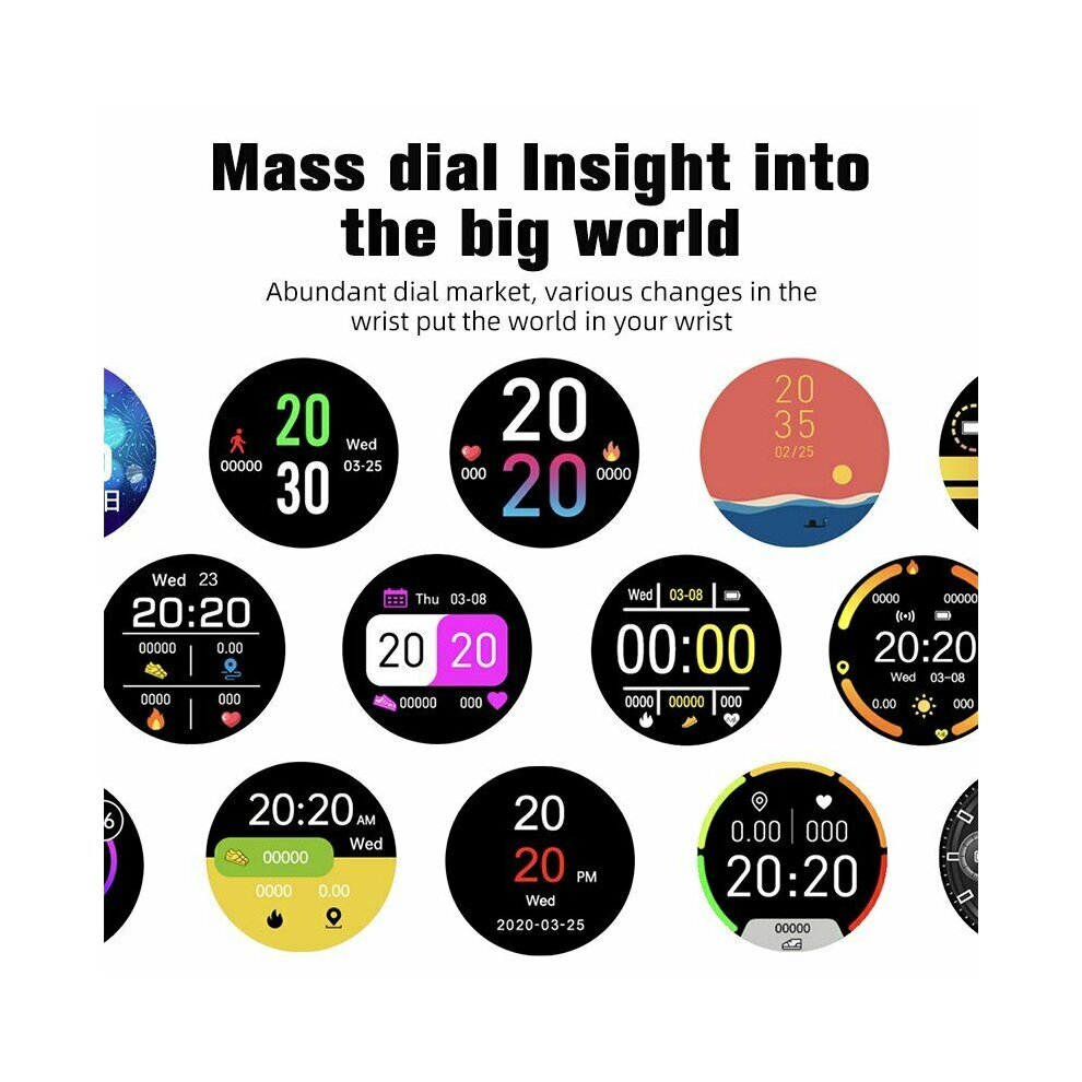 Black Bluetooth Smart Watch Fitness Tracker IP6 Gift