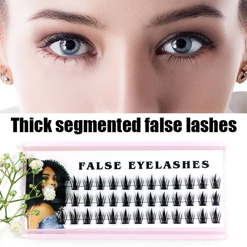 (9MM) False Lashes Single Cluster Individual Eyelashes DIY Fake oft 3D Segmented Eyelash Grafting Volume Eyelash Extension Makeup Tool