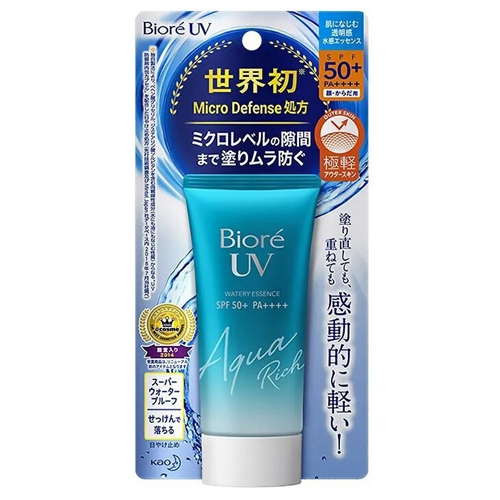 Biore Kao UV Sunscreen Aqua Rich Watery Essence SPF50+ PA++++