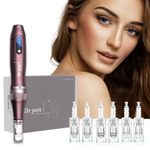 Dr. Pen Ultima A10 Authentic Multi Function Wireless Derma Beauty Pen Trusty Skin Care Tool Kit with Cartridges 12pins х2 36pins х2 Round Nano x2