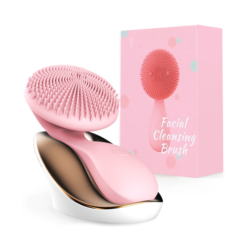 Facial Cleansing Brush Deep Cleanser Skincare Tools 2 in 1 Electric Waterproof Massager Exfoliator Blackhead Pore Cleaner Body Face Scrub Gift