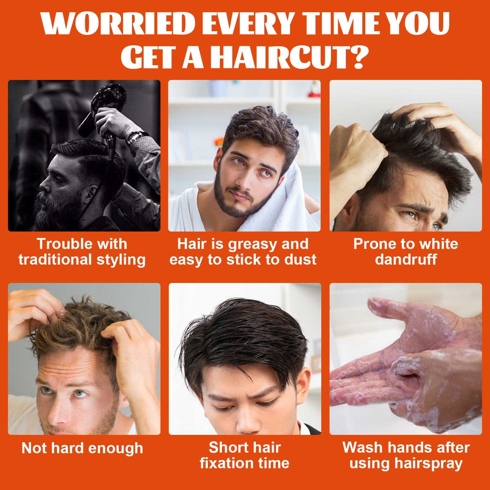 Hair Wax Gel with Comb Hair Styling Gel Hair Oil for Men Hair Styling Solution Long Lasting Strong Hold