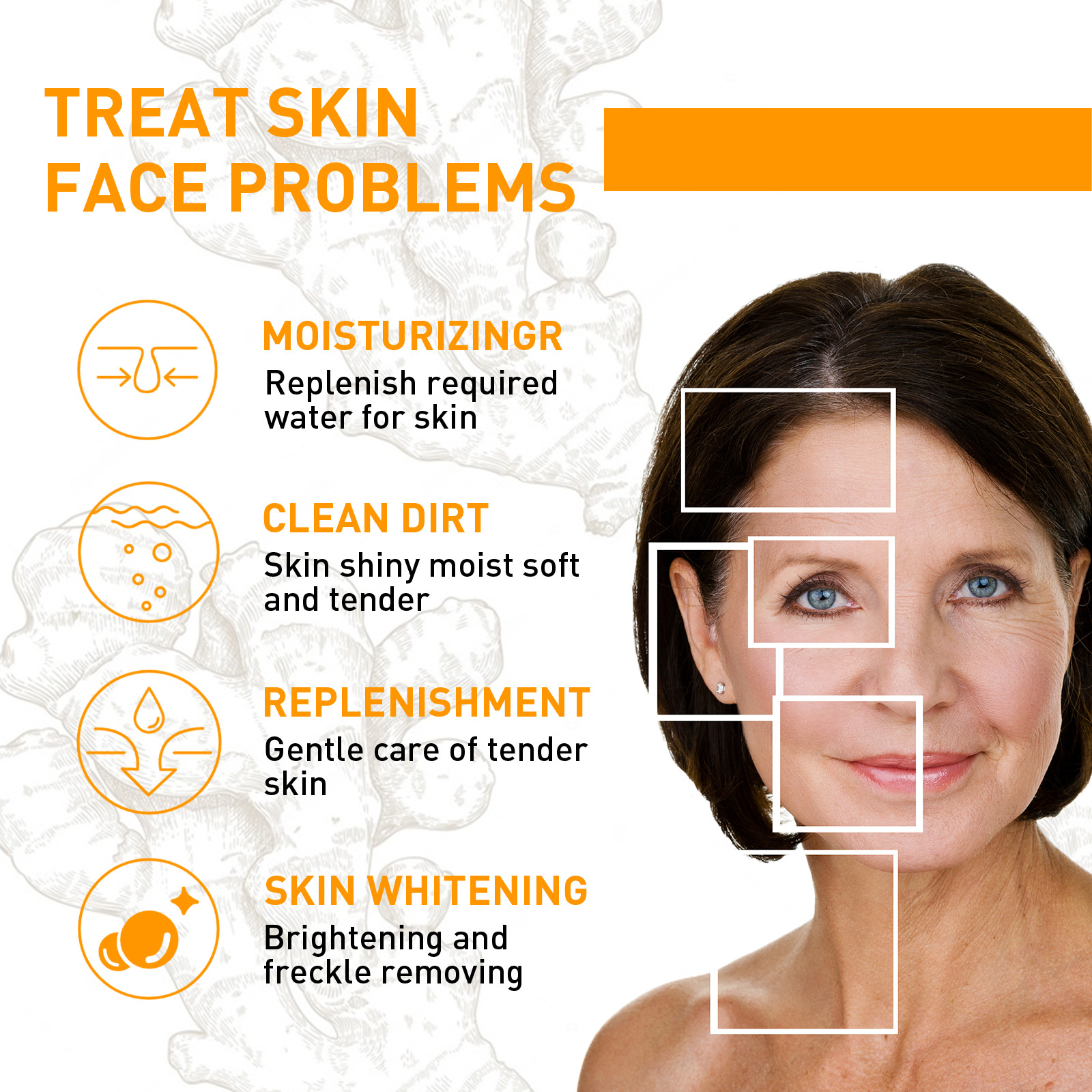 Turmeric Whitening Cream Dark Spot Correcting Melasma Freckle Removal Face Cream Pigmentation Treatment Anti Wrinkle Lift Firm Moisturize Nourish