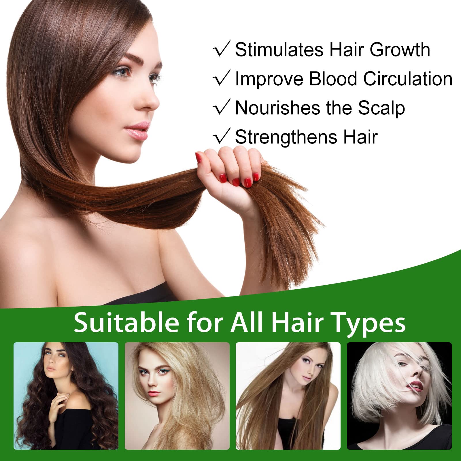 Rosemary Oil for Hair Growth 60ml Improve Hair Loss and Nourishes Scalp Natural Hair Growth Oil Promotes Hair for Men Women