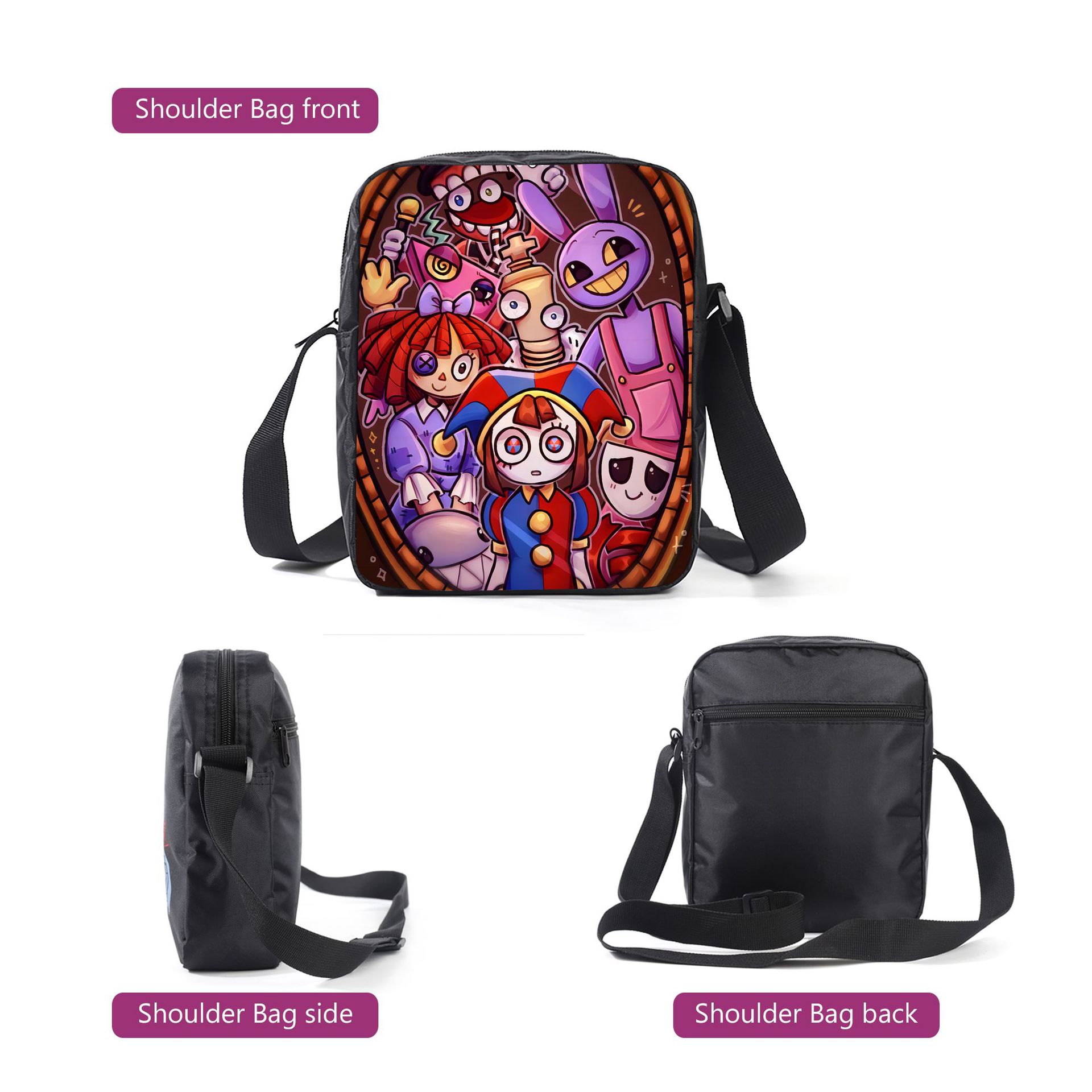 (Style A) The Amazing Digital Circus Backpack for Kid Shoulder School Book Bag Boys Casual Daypacks with Pencil Case