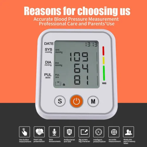 (no vioce) Electronic Voice Blood Pressure Meter Household Arm Type Monitor
