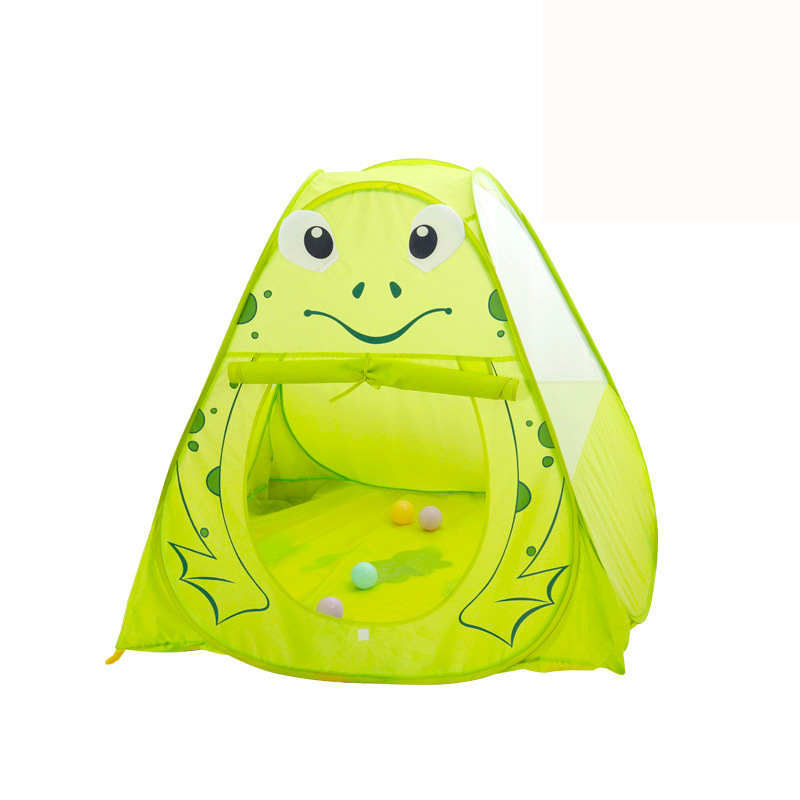 Kids Indoor Play Tent Cartoon Frog Themed Playhouse for Early Learning and Parent-Child Interaction