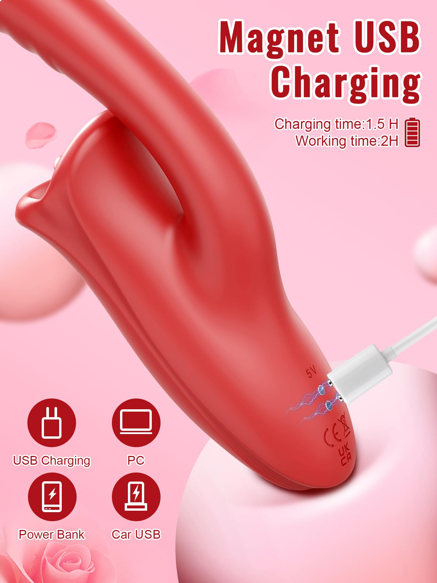 Tongue Sex Toys Realistic Dildo Vibrator 3 in 1 G Spot Vibrator for Women Clitoral Vibrators Tongue Licking Nipple Clit Stimulator Adult Toys Men Couple