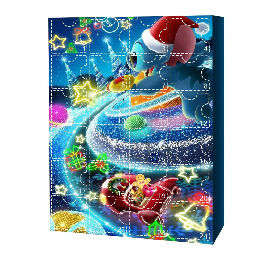 Advent Calendar 2024 24 Pcs Toy Set Blind Box 24 Days Christmas Countdown Calendar Model Stitch Figures Toy Kits For Kids Xmas Gifts