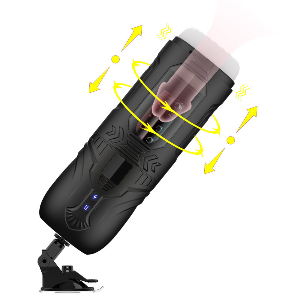 Automatic Male Masturbator Cup Sex Toys for Men Telescopic Rotating Vibration Male Adult Toys for Penis Stimulation UK Penis Pump Vibrator Stroker Toy