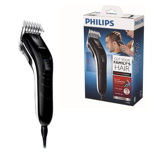 Philips Hair Clippers for Men, Ultra-Quiet Hair Clipper, Length Changing Dial with 11 Settings, Shelf-Sharpening Blades