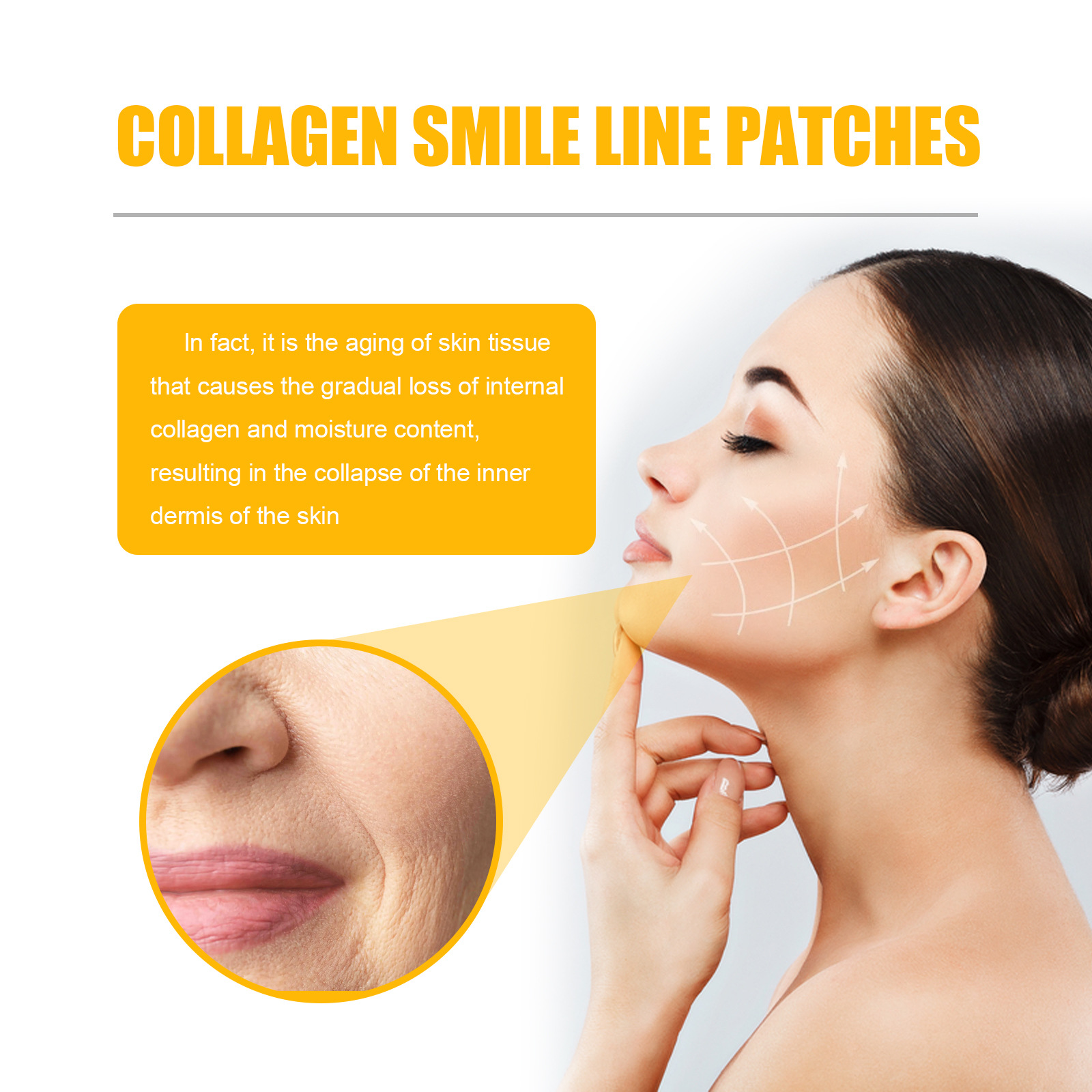 Jaysuing Forehead Line Removal Patch Nasolabial Folds No Essence Wrinkle Face Patch Anti-Aging Face Lift Beauty Skin Care Pad