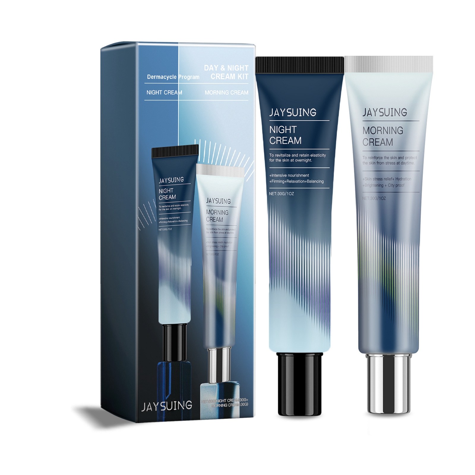 Jaysuing Day Night Cream Sets Shield Cream Moisturizing Skin Evening Cream Nourishing Face Cream Hydrating Firming Repairing Skin Cream