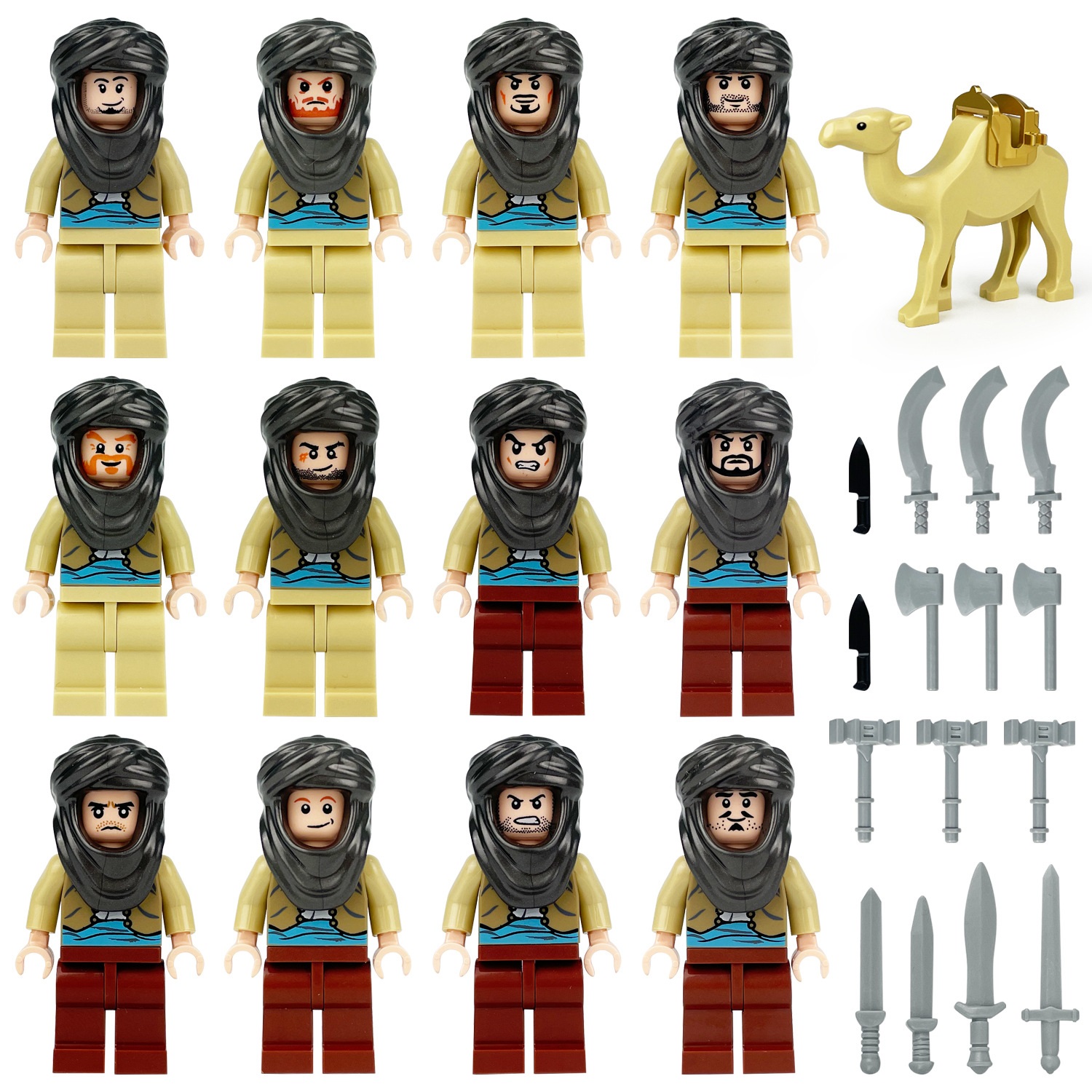 (Style A) Men Mini Figure Educational Toys Terrorist Attackers Building Blocks Role Play Strategy Play and Display Collection Gift Choice For Kids