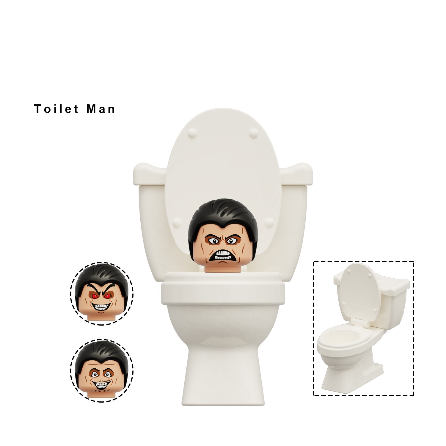 Toilet Men Speaker Shape Mini Figures Toys Collection Series Building Blocks Set Encourage Imaginative Play Gift Choice For Kids
