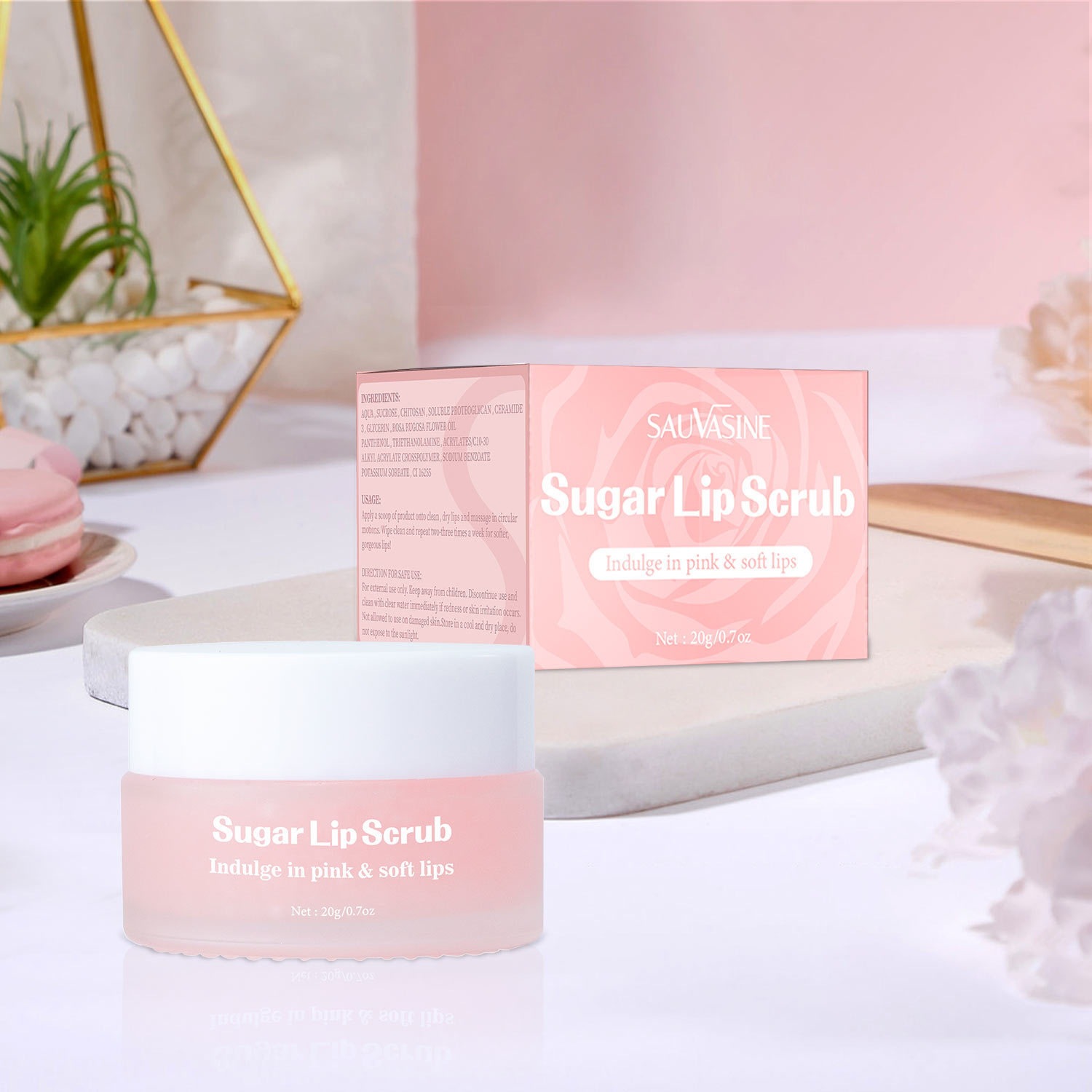 Brown Sugar Lip Scrub Exfoliating Repairing Moisturising Lip Care for Daily Use Natural 20g