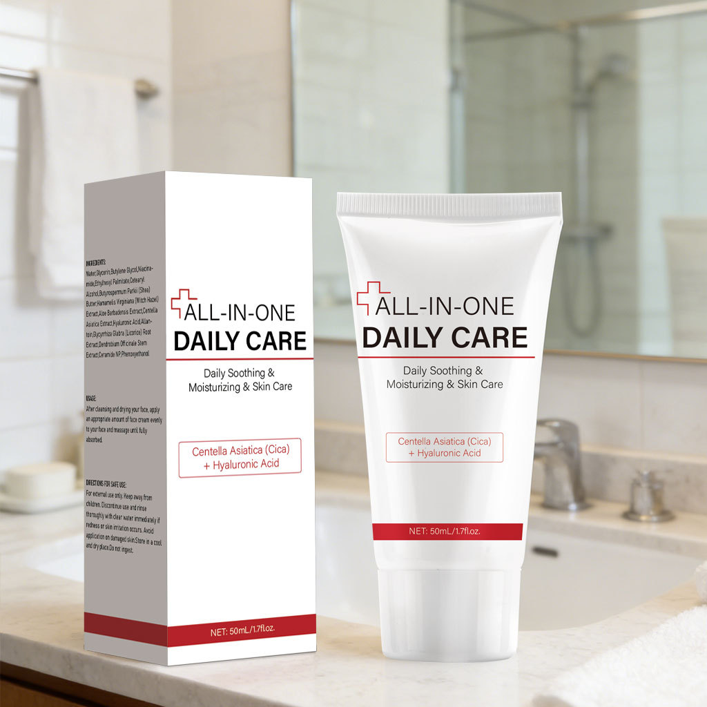 All In One Daily Care Cream For Hydrating Soothing Repairing Barrier Protection And Brightening Face Moisturizer 50ml