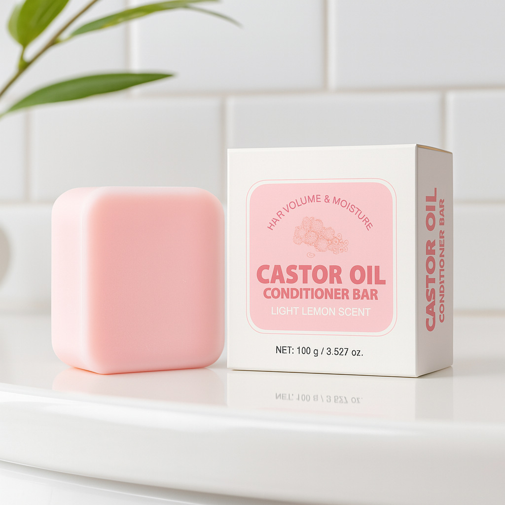 Castor Oil Hair Conditioner Bar Nourishing Smoothing For Dry Damaged Hair Daily Shampoo Alternative 100g