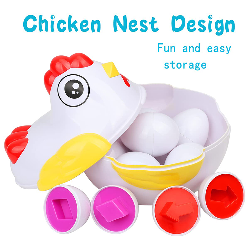 (Dinosaur) 12 Matching Eggs Montessori Sensory Baby Toys Easter Eggs Chicken Colors Shapes Sorter Learning Educational Toy For  Kids Gifts
