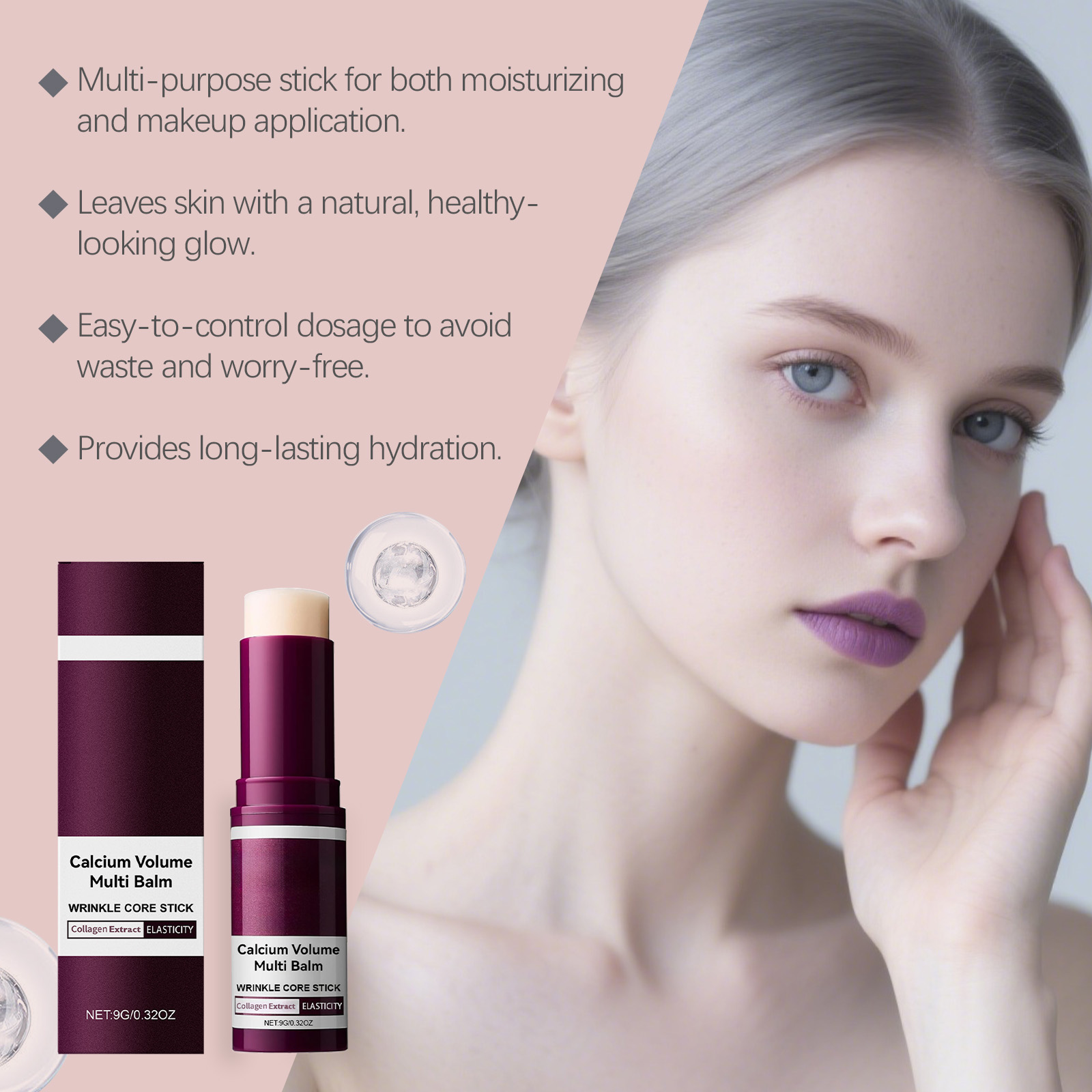 Moisturizing Skincare Stick Deep Hydrating Skin Smooth Texture Bright Nourish Dry Skin Care Stick Pre Makeup Applicable