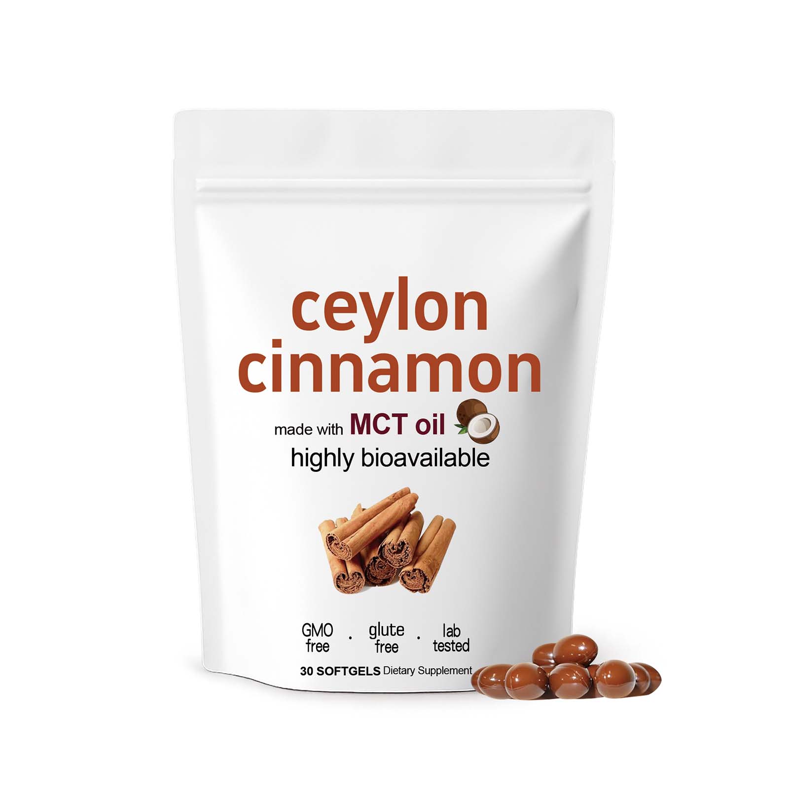 Ceylon Cinnamon Soft Capsules Daily Energy Balance Dietary Supplement Body Care Comfort Mood Boost Vitality Nutrient Support