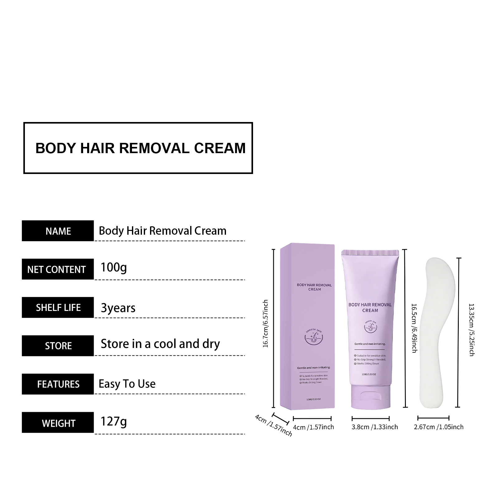 Smooth Skin Hair Removal Cream Mild Ingredients Moist Comfort Silky Fresh Delicate Soft Body Skin