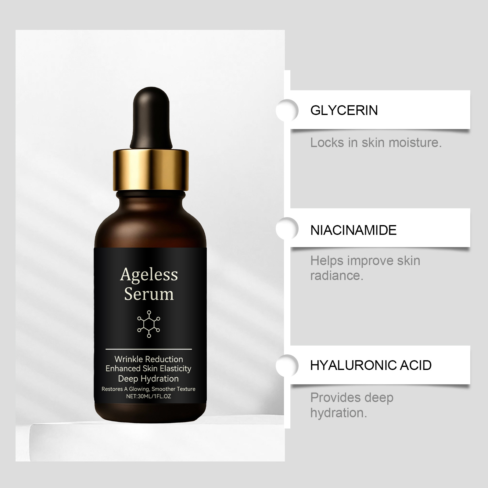 Nourishing Moisturizing Essence Liquid Daily Hydrating Elastic Delicate Soft Smooth Facial Skin Care Serum Deep Gentle Bright Repair Balance Lock Water
