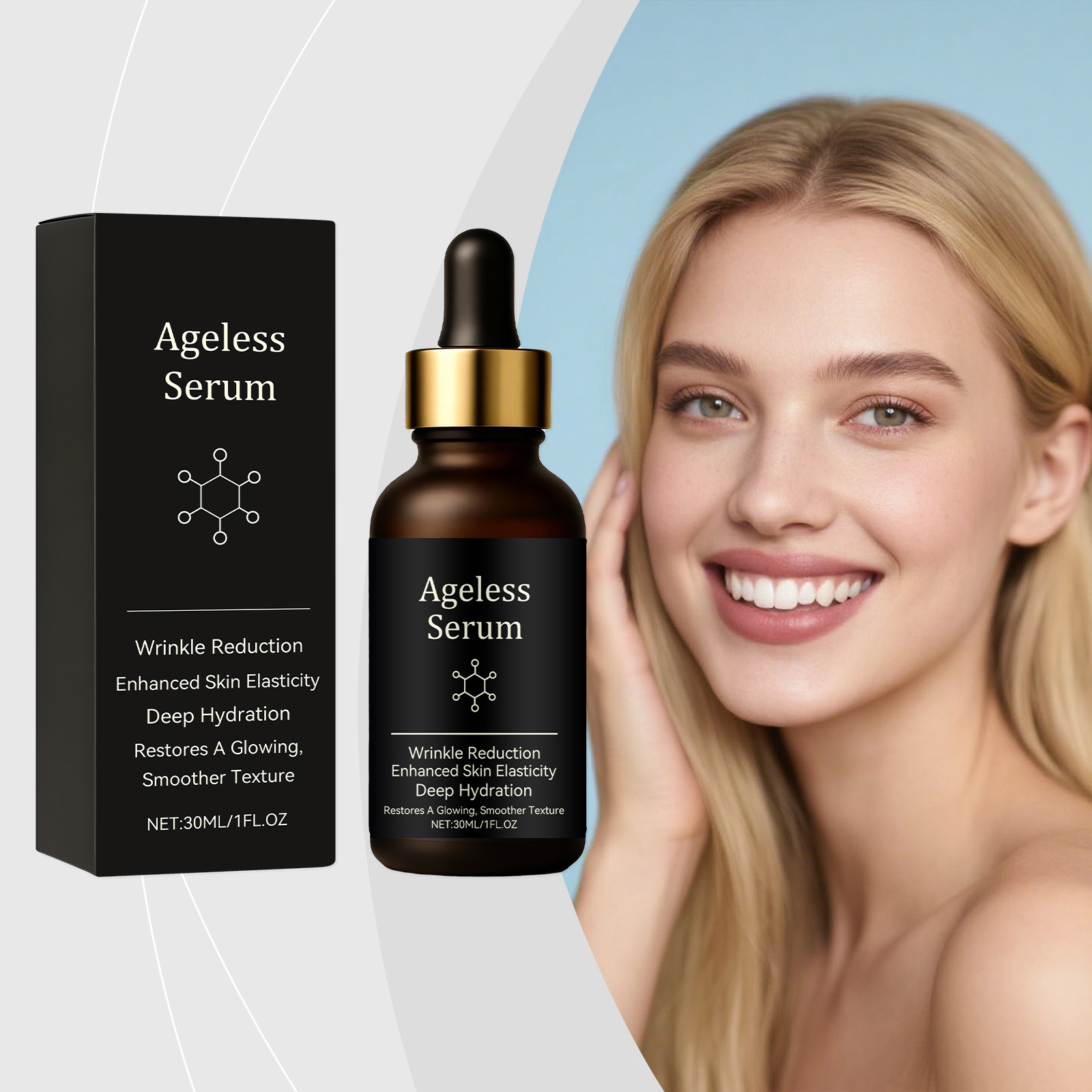 Nourishing Moisturizing Essence Liquid Daily Hydrating Elastic Delicate Soft Smooth Facial Skin Care Serum Deep Gentle Bright Repair Balance Lock Water