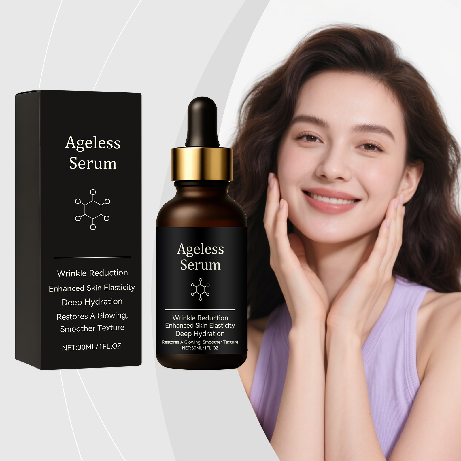 Nourishing Moisturizing Essence Liquid Daily Hydrating Elastic Delicate Soft Smooth Facial Skin Care Serum Deep Gentle Bright Repair Balance Lock Water