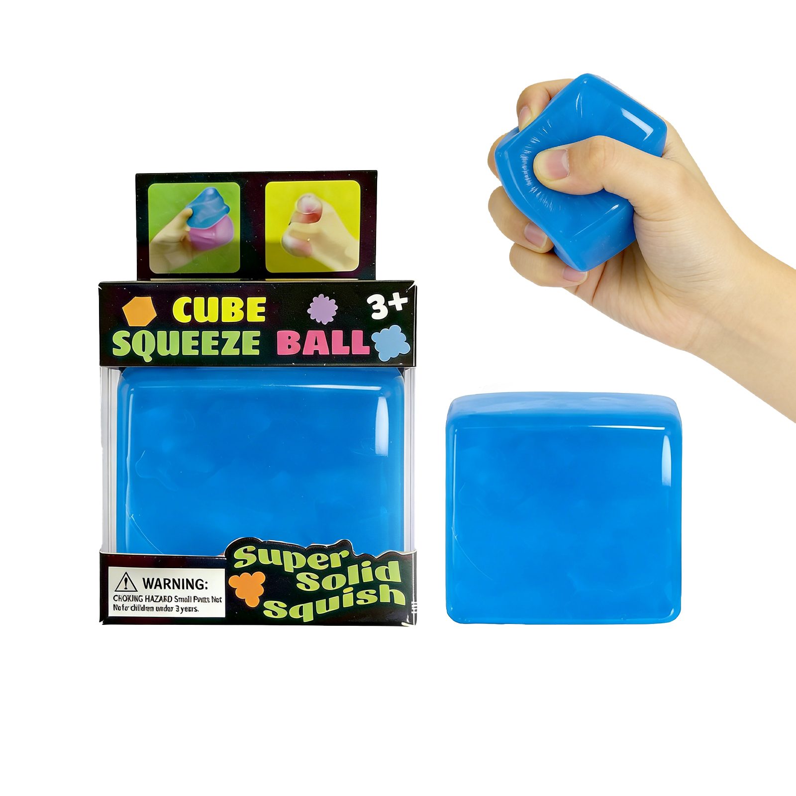(Purple) Mini Ice Cube Blue Stress Relief Squishy Fingertip Sensory Portable Leisure Small Play Item For Daily Fun Pastime