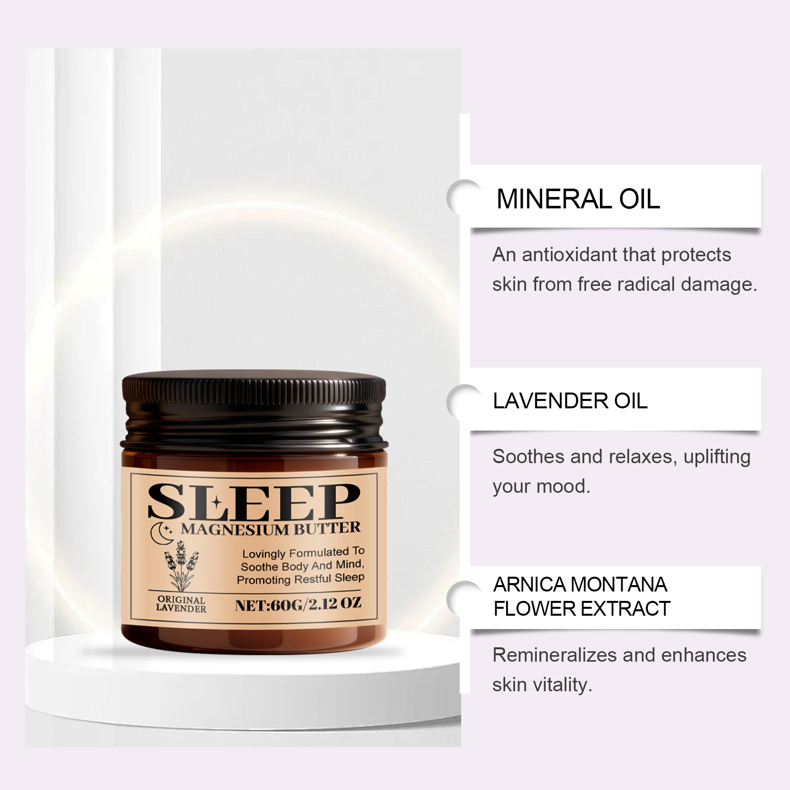 Magnesium Skin Cream Mild Vital Smooth Cozy Relax Night Sleep Daily Massage Care