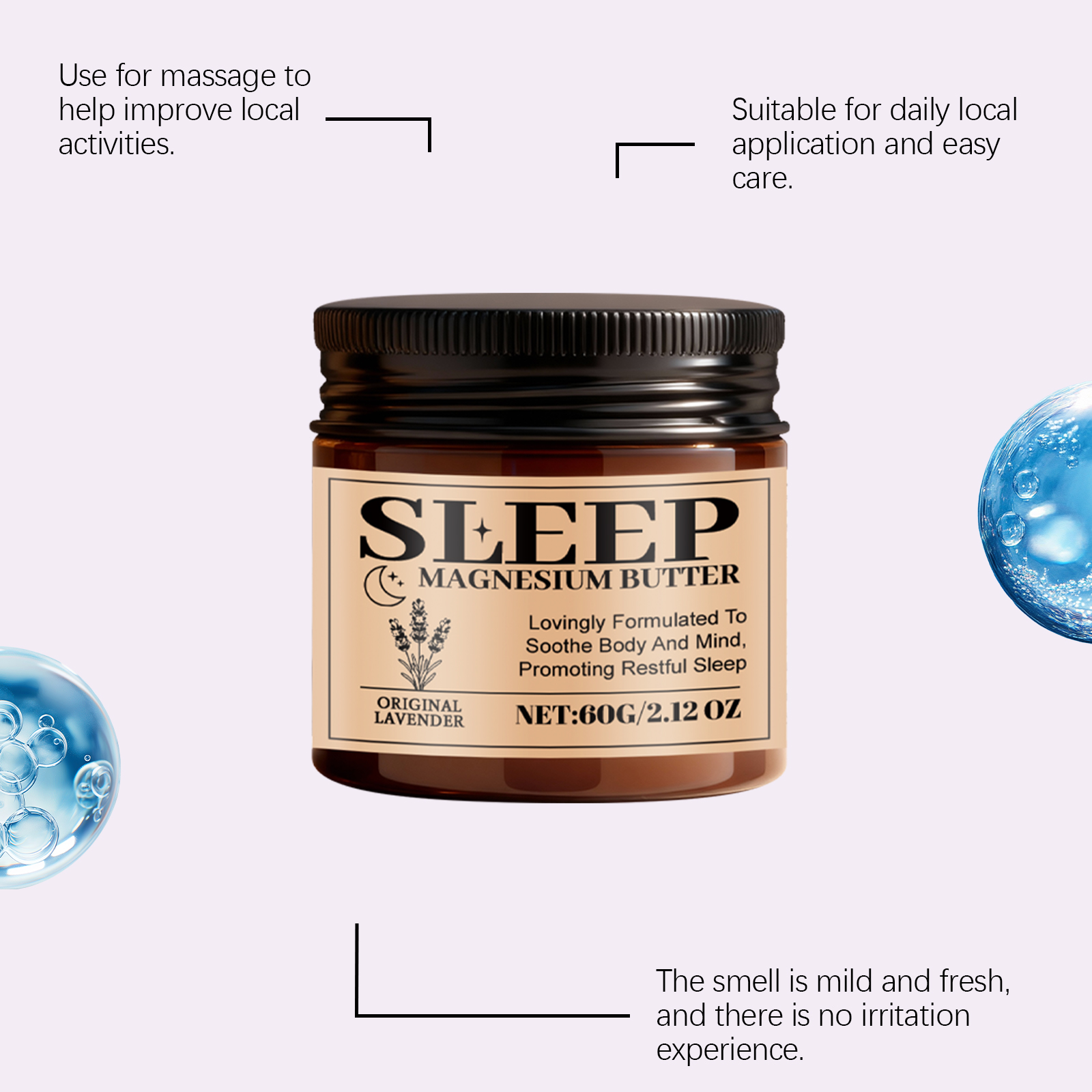 Magnesium Skin Cream Mild Vital Smooth Cozy Relax Night Sleep Daily Massage Care