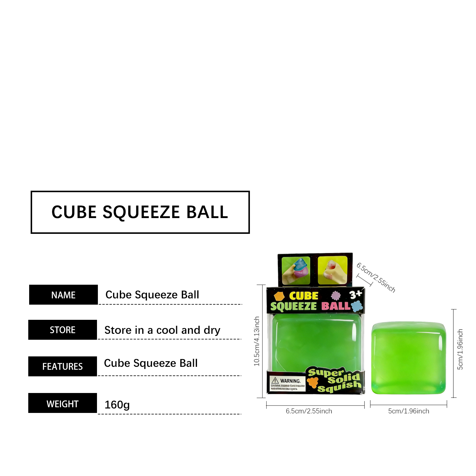 (Green) Mini Ice Cube Blue Stress Relief Squishy Fingertip Sensory Portable Leisure Small Play Item For Daily Fun Pastime